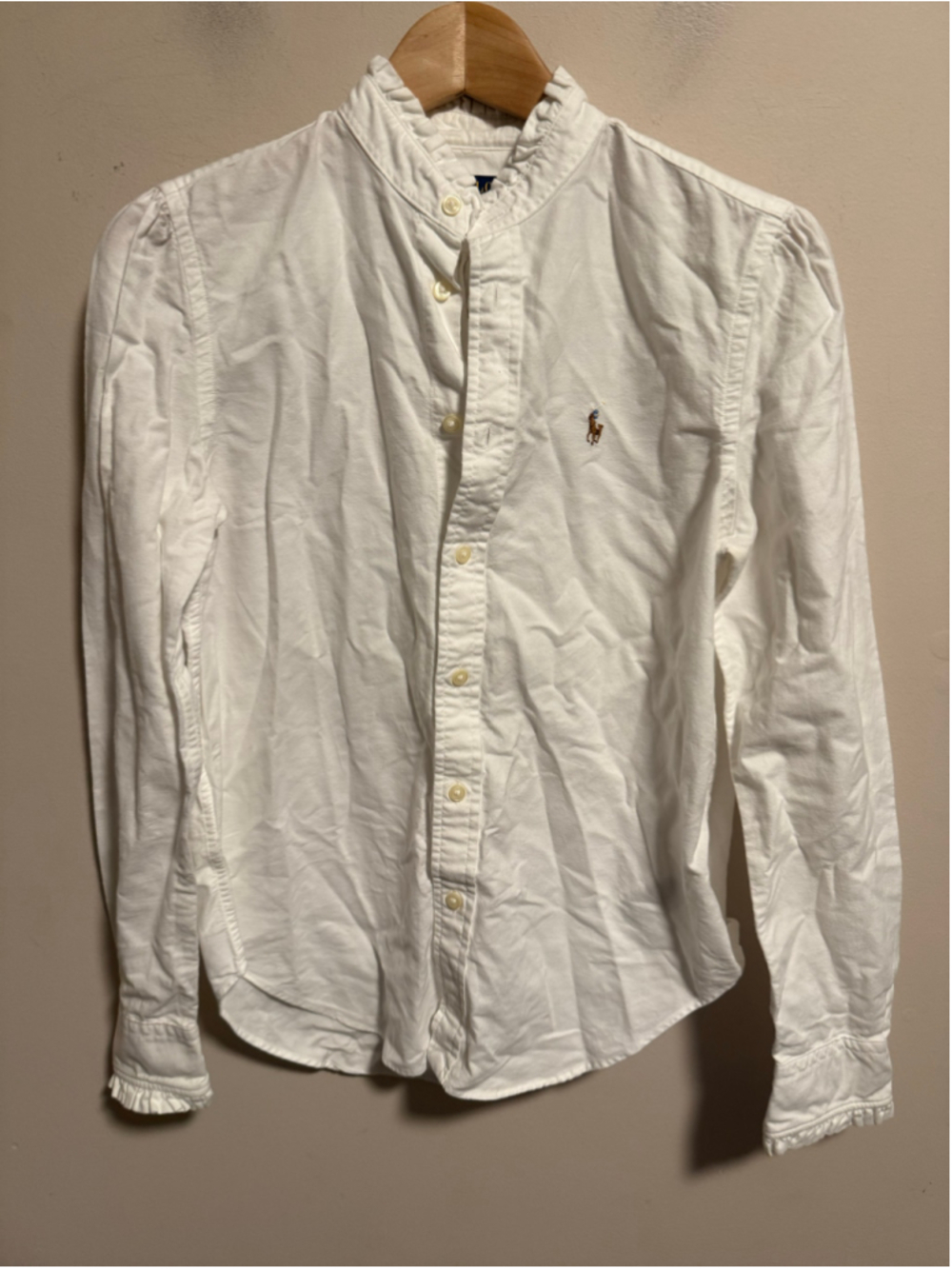 Women's Polo Ralph Lauren White Button Down Shirt Size XS